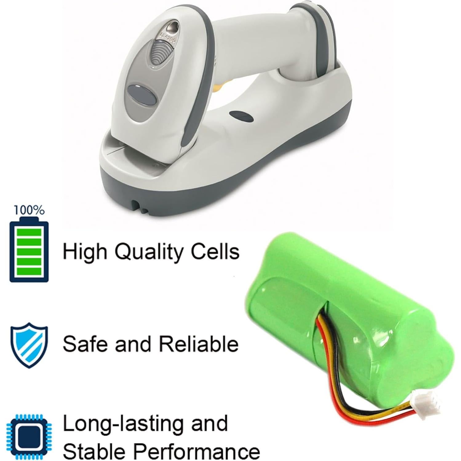 Paquete de 5 Baterías HQRP 3.6V para Escáneres Motorola LI4278 DS6878