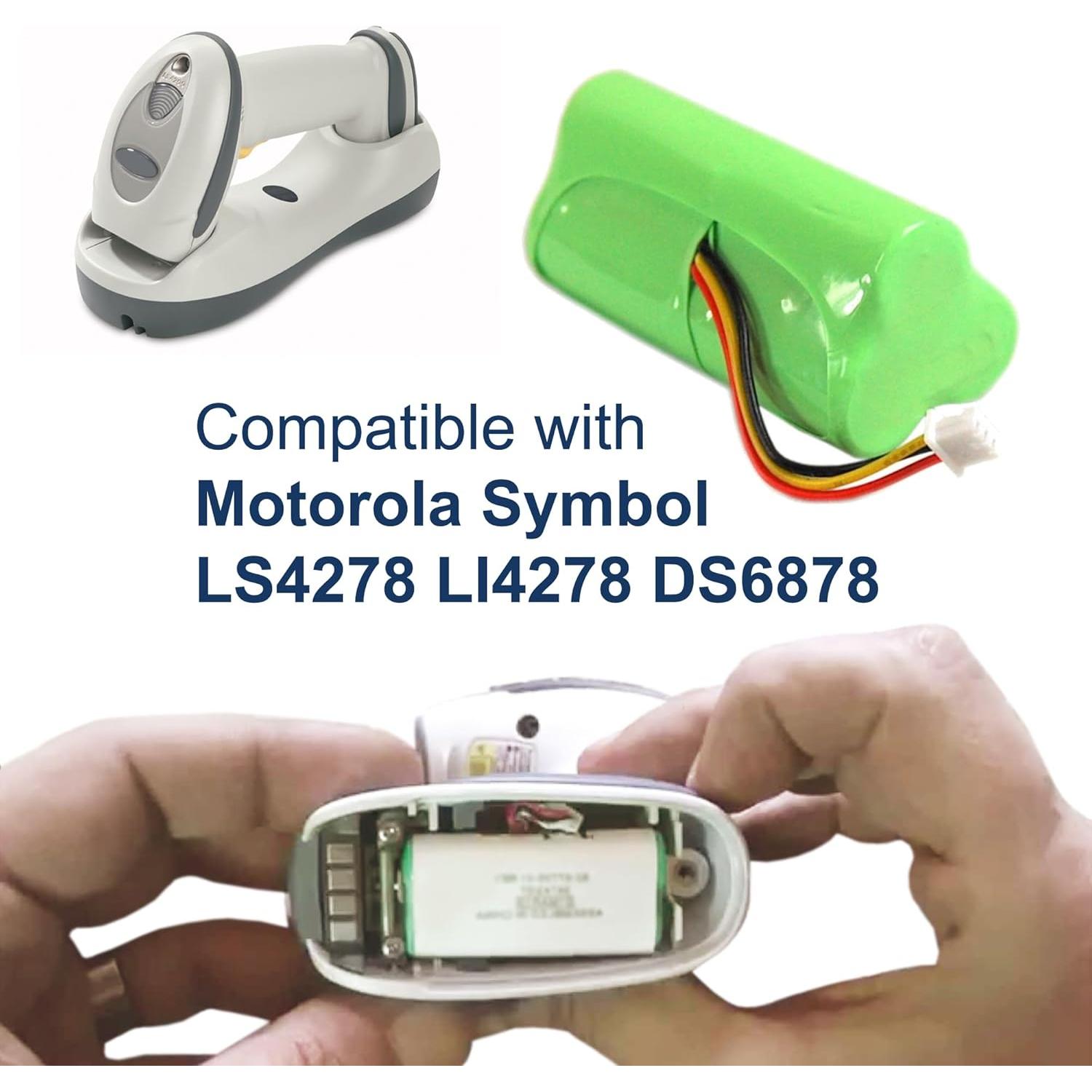 Paquete de 5 Baterías HQRP 3.6V para Escáneres Motorola LI4278 DS6878