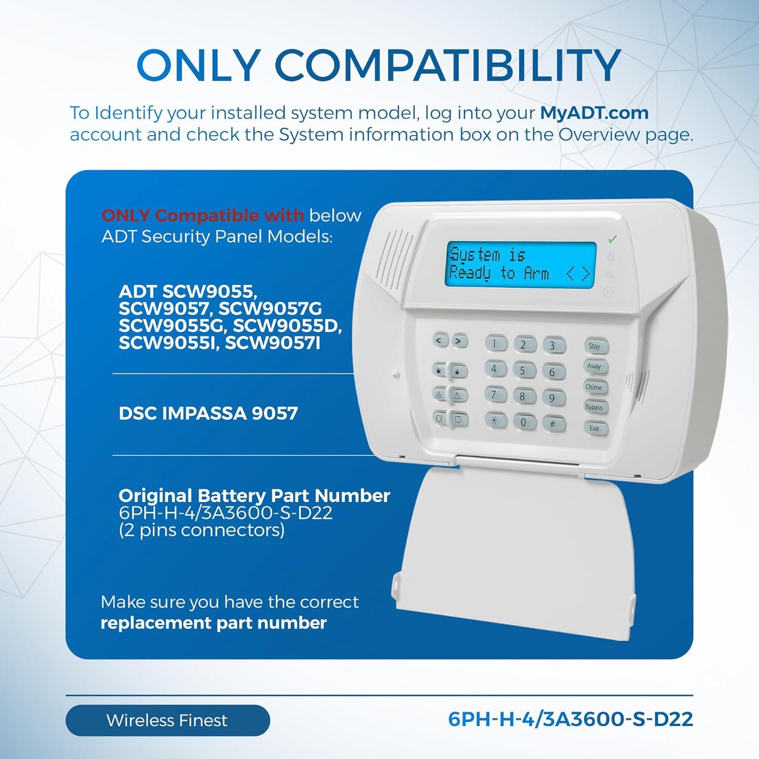 Batería de Reemplazo WirelessFinest 7.2V 3700mAh para DSC