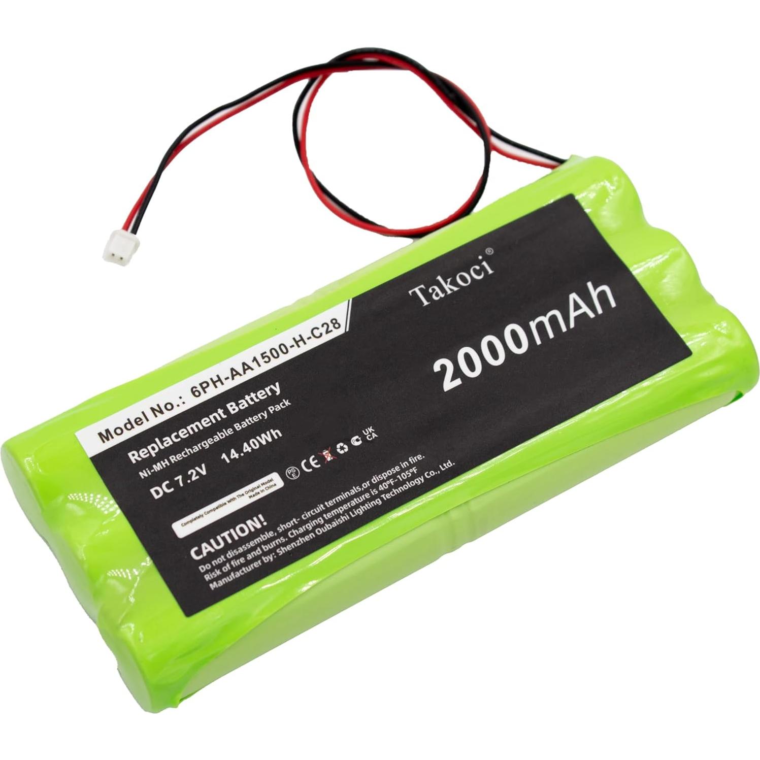 Batería Ni-MH 7.2V 2000mAh D'SC 6PH-AA1500-H-C28