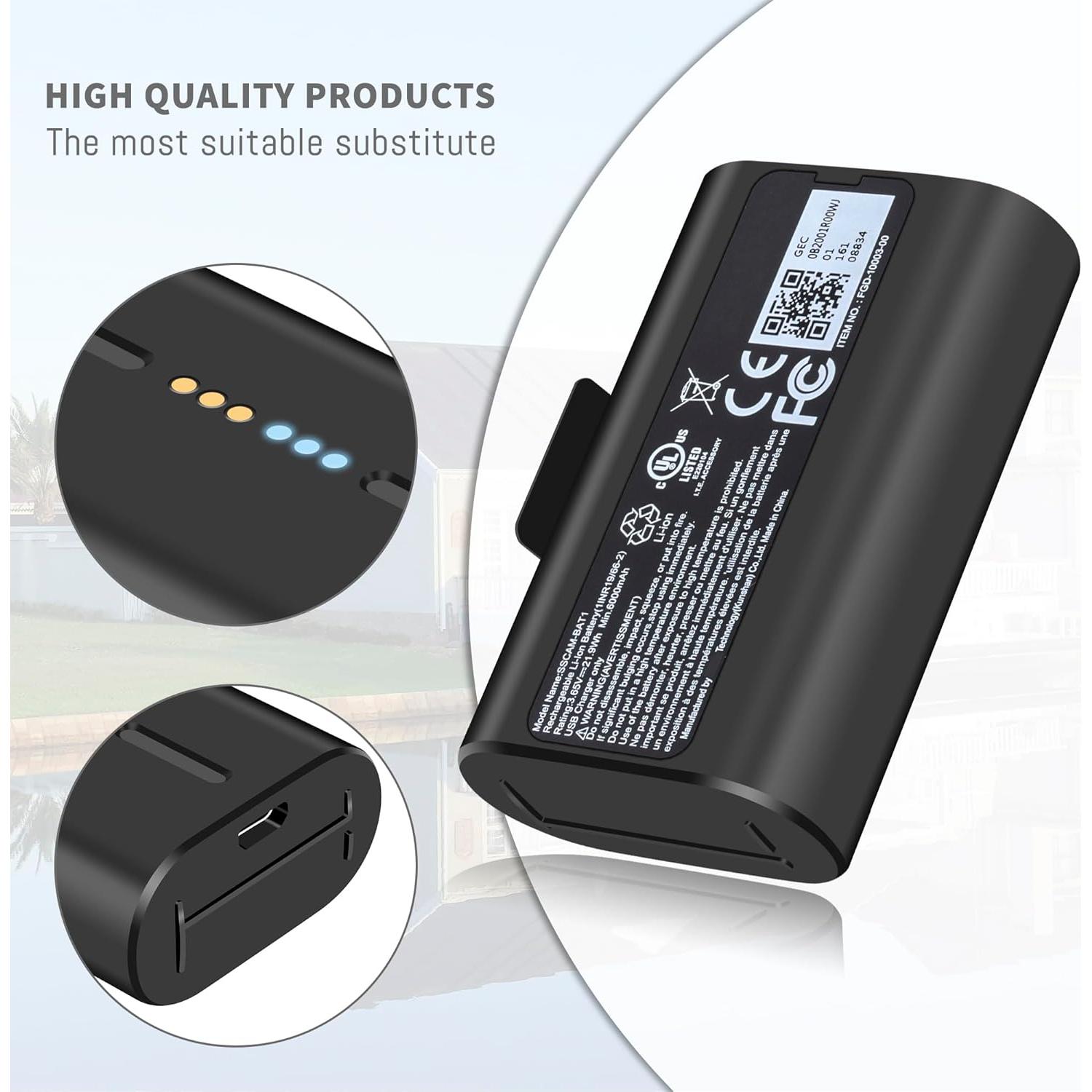 Batería recargable 6000mAh SimpliSafe SSCAM-BAT11 para cámaras