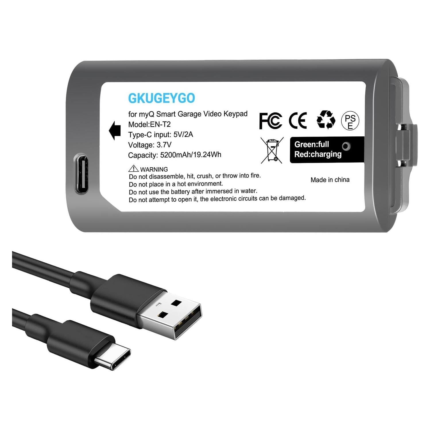 Batería Recargable GKUGEYGO 5200mAh para Teclado myQ