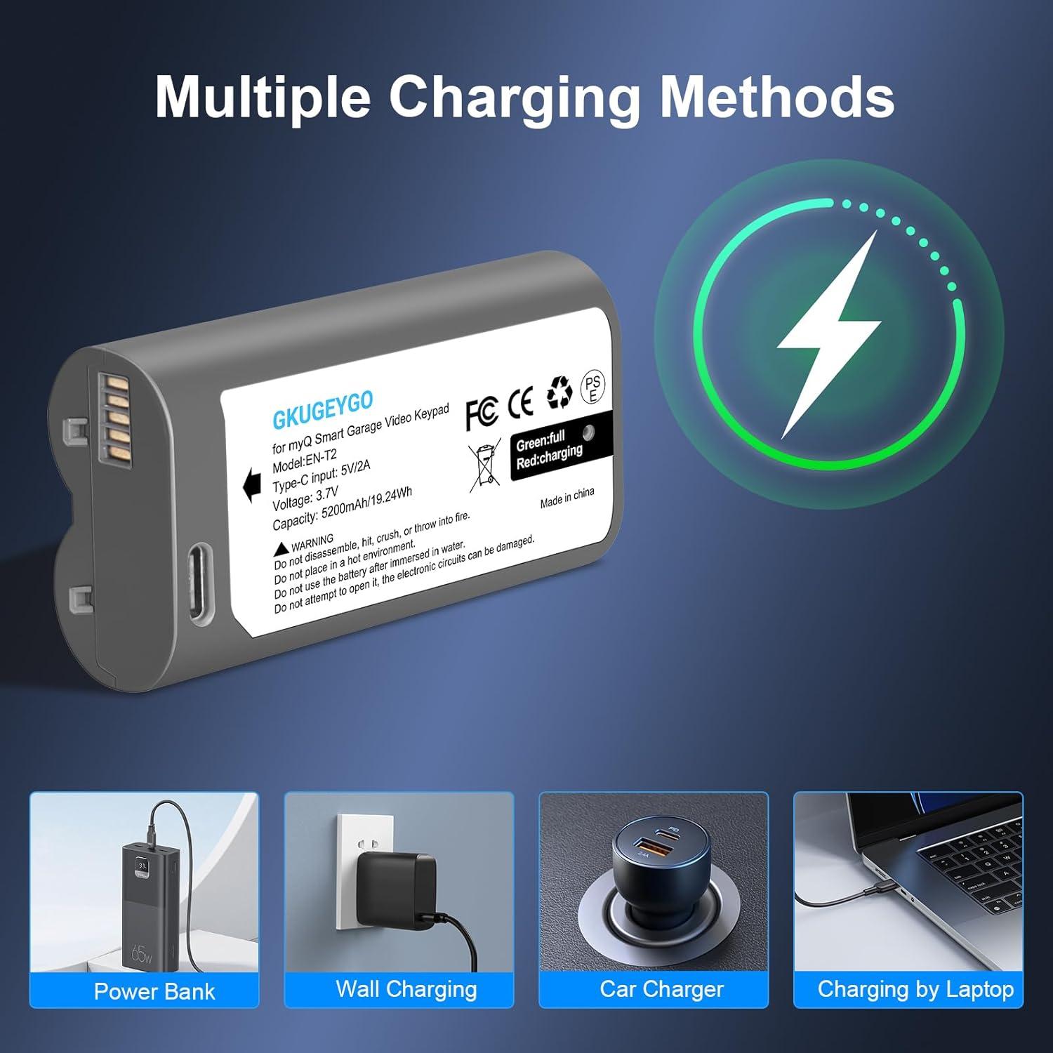 Batería Recargable GKUGEYGO 5200mAh para Teclado myQ