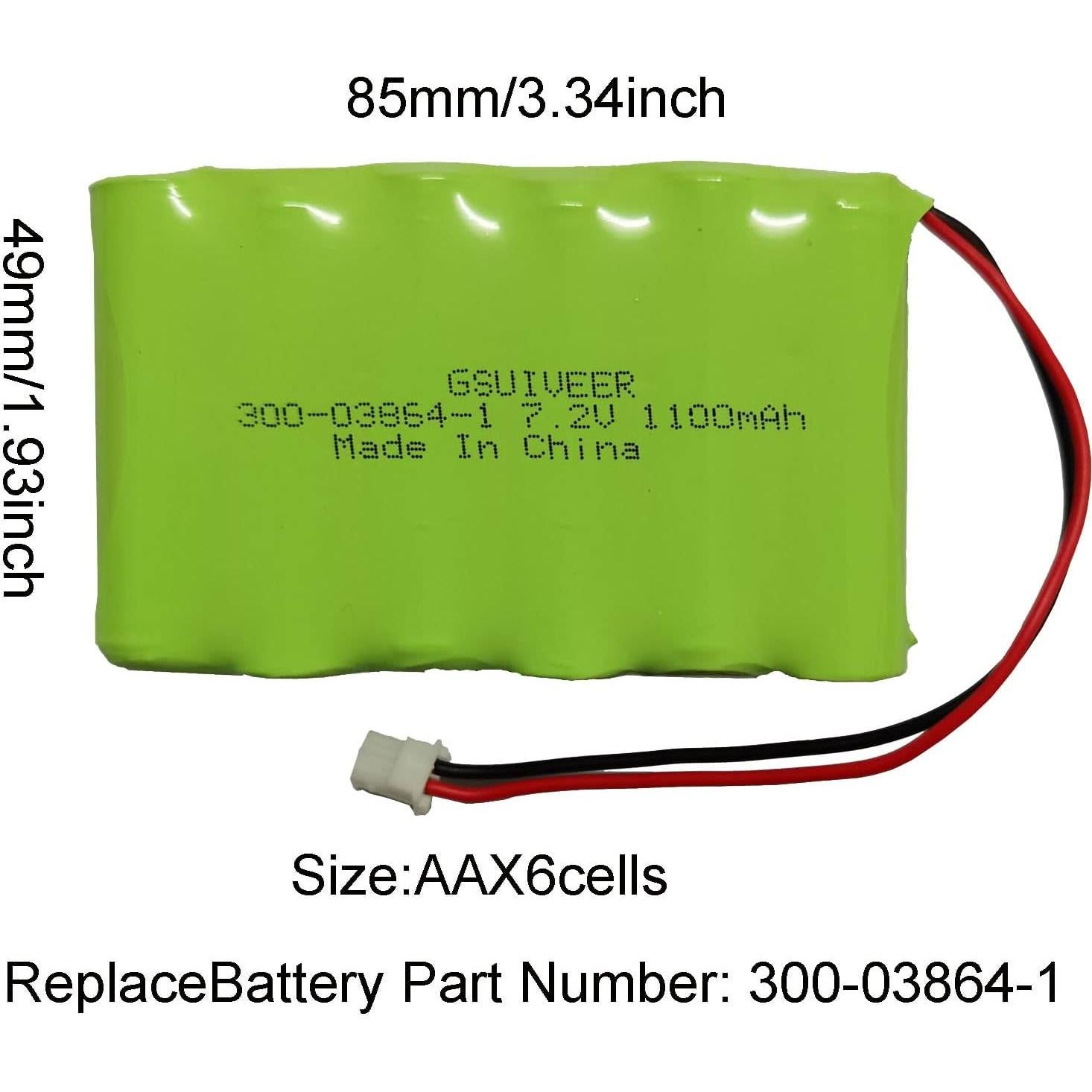 Batería Ni-MH 7.2V 1100mAh GSUIVEER para Alarma Honeywell