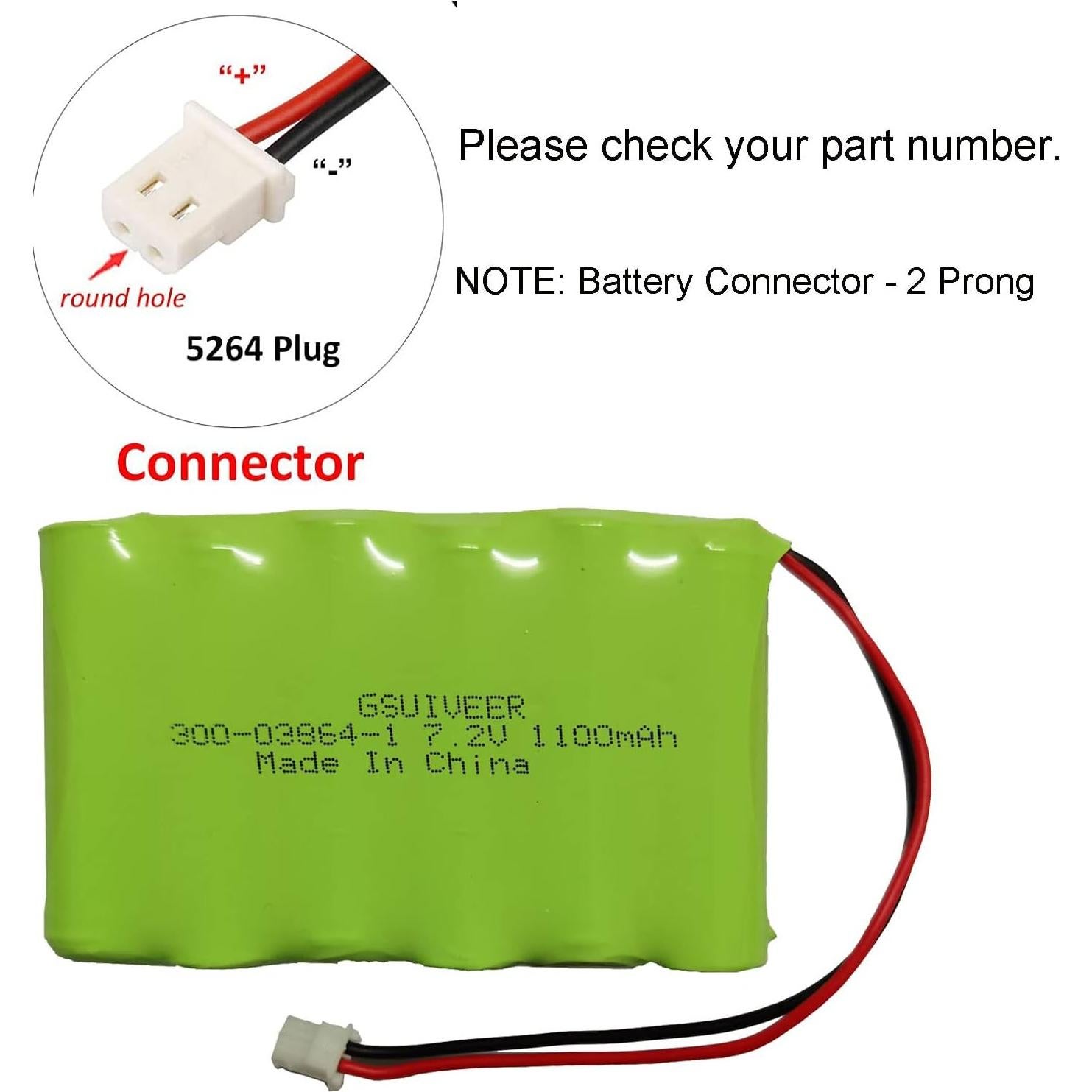 Batería Ni-MH 7.2V 1100mAh GSUIVEER para Alarma Honeywell