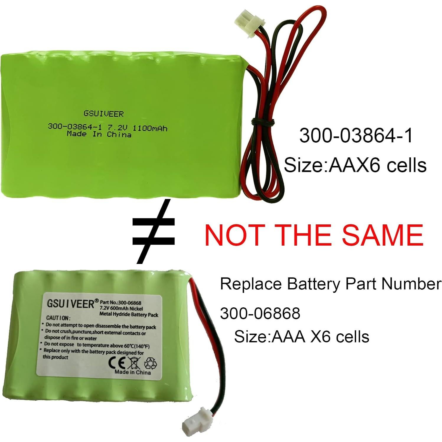 Batería Ni-MH 7.2V 1100mAh GSUIVEER para Alarma Honeywell
