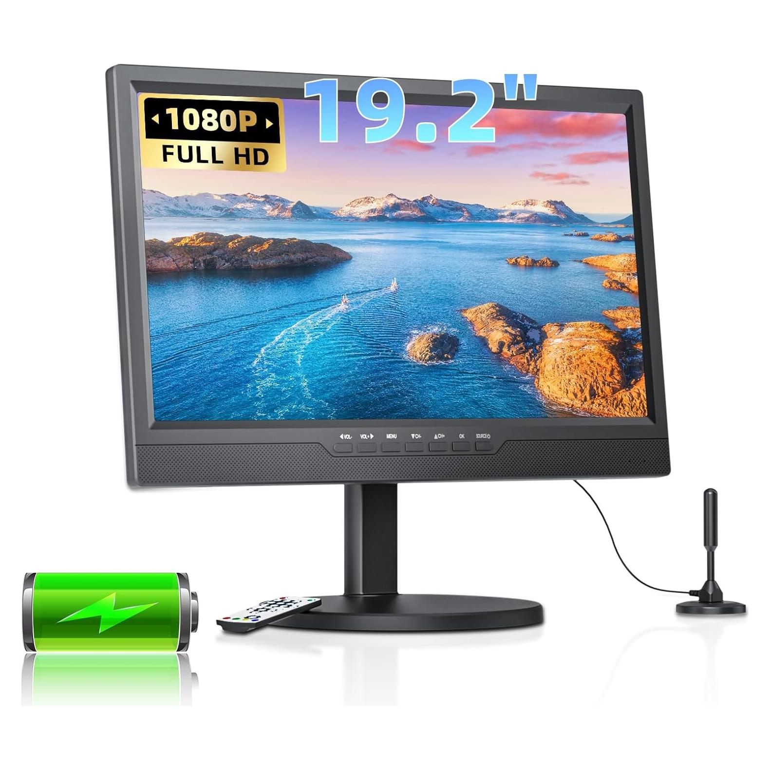 Televisor Portátil Desobry 19.2" 1080P Batería 8000mAh