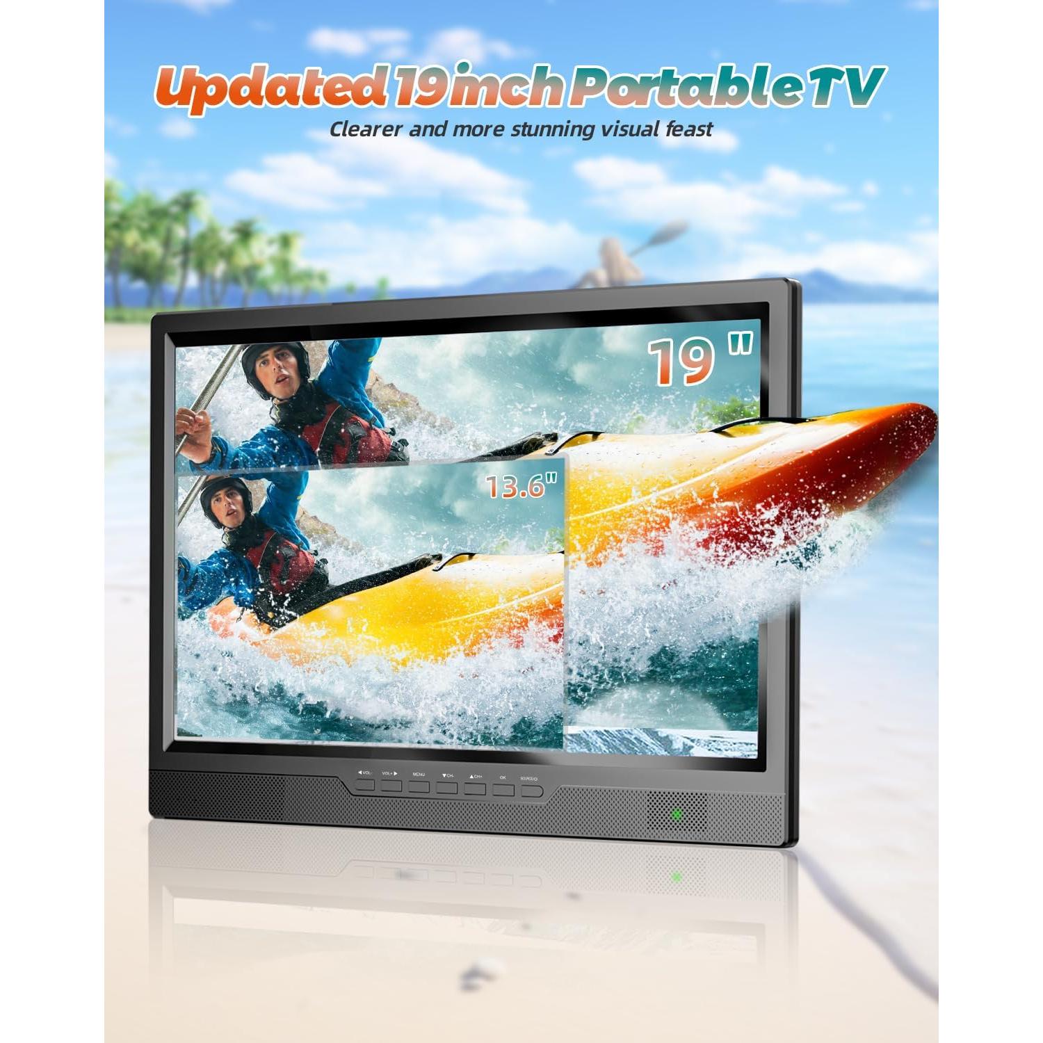 Televisor Portátil Desobry 19.2" 1080P Batería 8000mAh