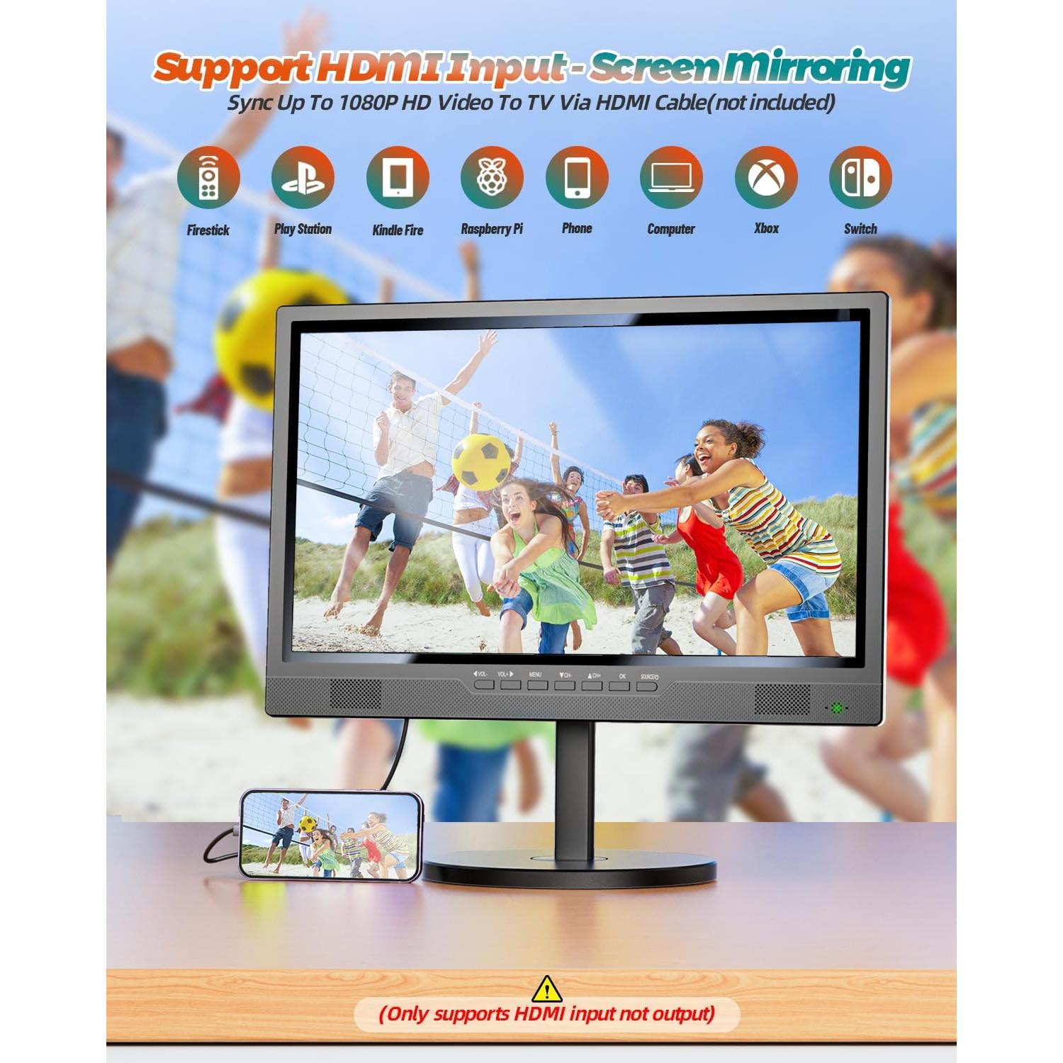 Televisor Portátil Desobry 19.2" 1080P Batería 8000mAh