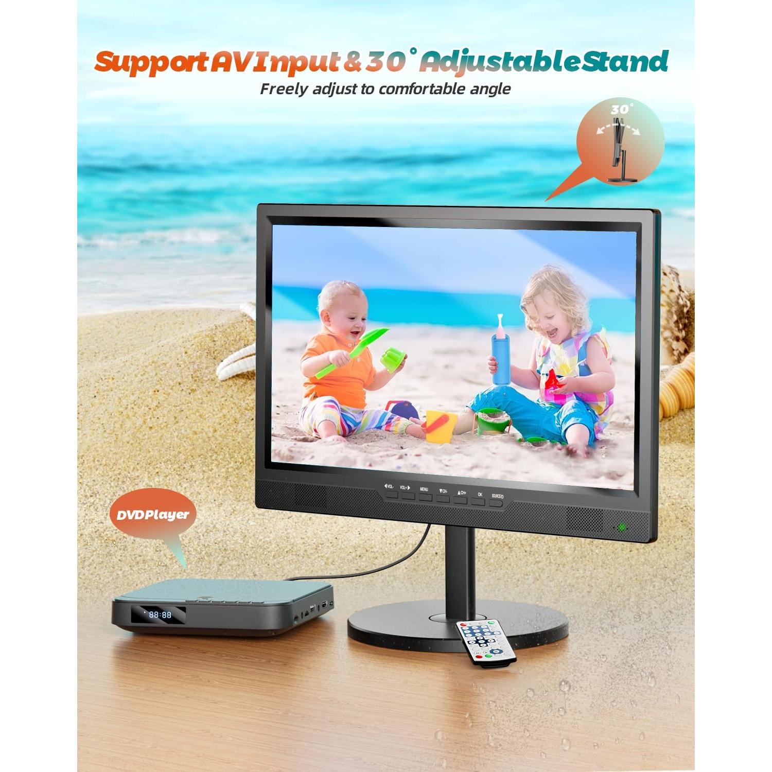 Televisor Portátil Desobry 19.2" 1080P Batería 8000mAh