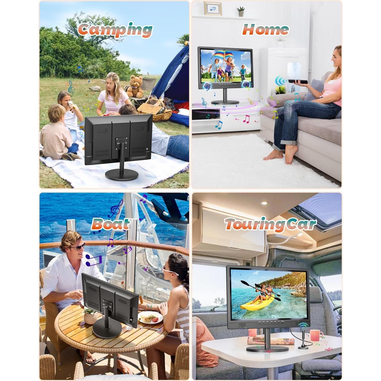 Televisor Portátil Desobry 19.2" 1080P Batería 8000mAh