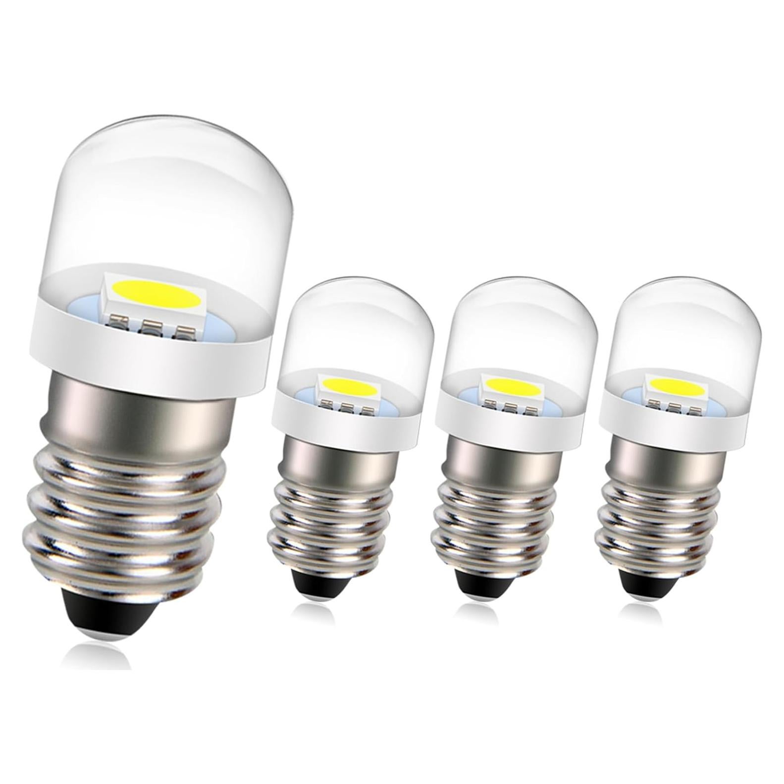 Bombilla LED E10 6V 0.12W Blanca 6000K Ruiandsion - 4 Pcs
