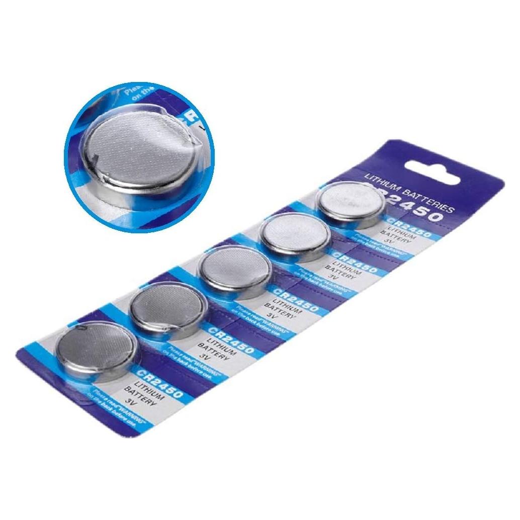 Batería CR2450 Cotchear 5 Piezas 550mAh 3V Alta Capacidad