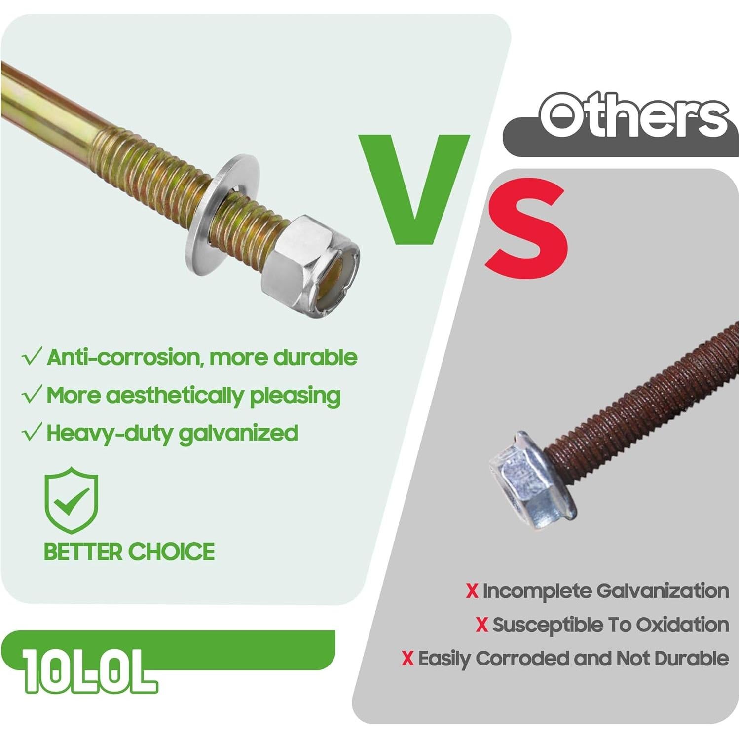 Kit de Varillas de Sujeción de Batería 10L0L para Club Car Precedent