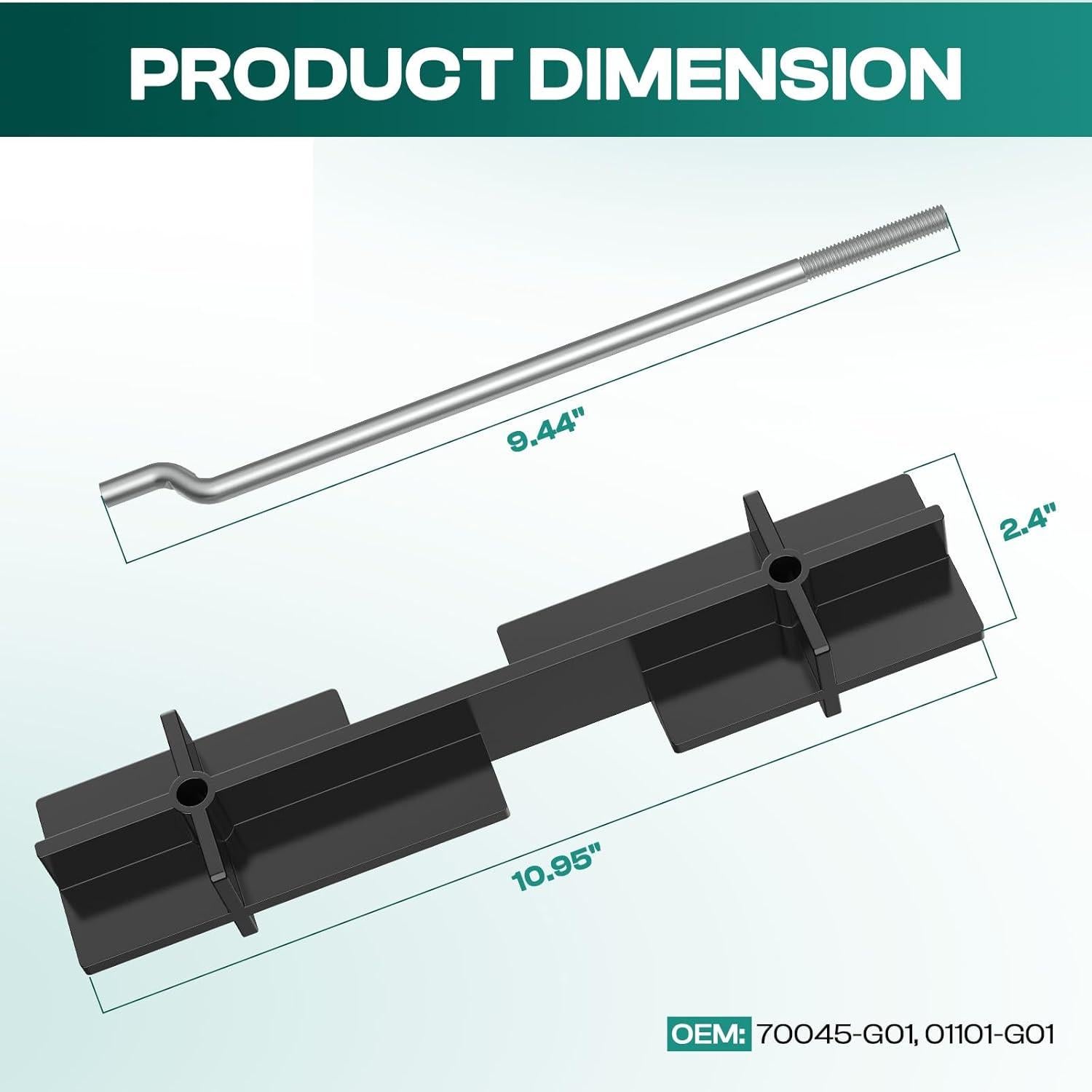 Placa de sujeción de batería Drive-up para carrito EZGO 1994+
