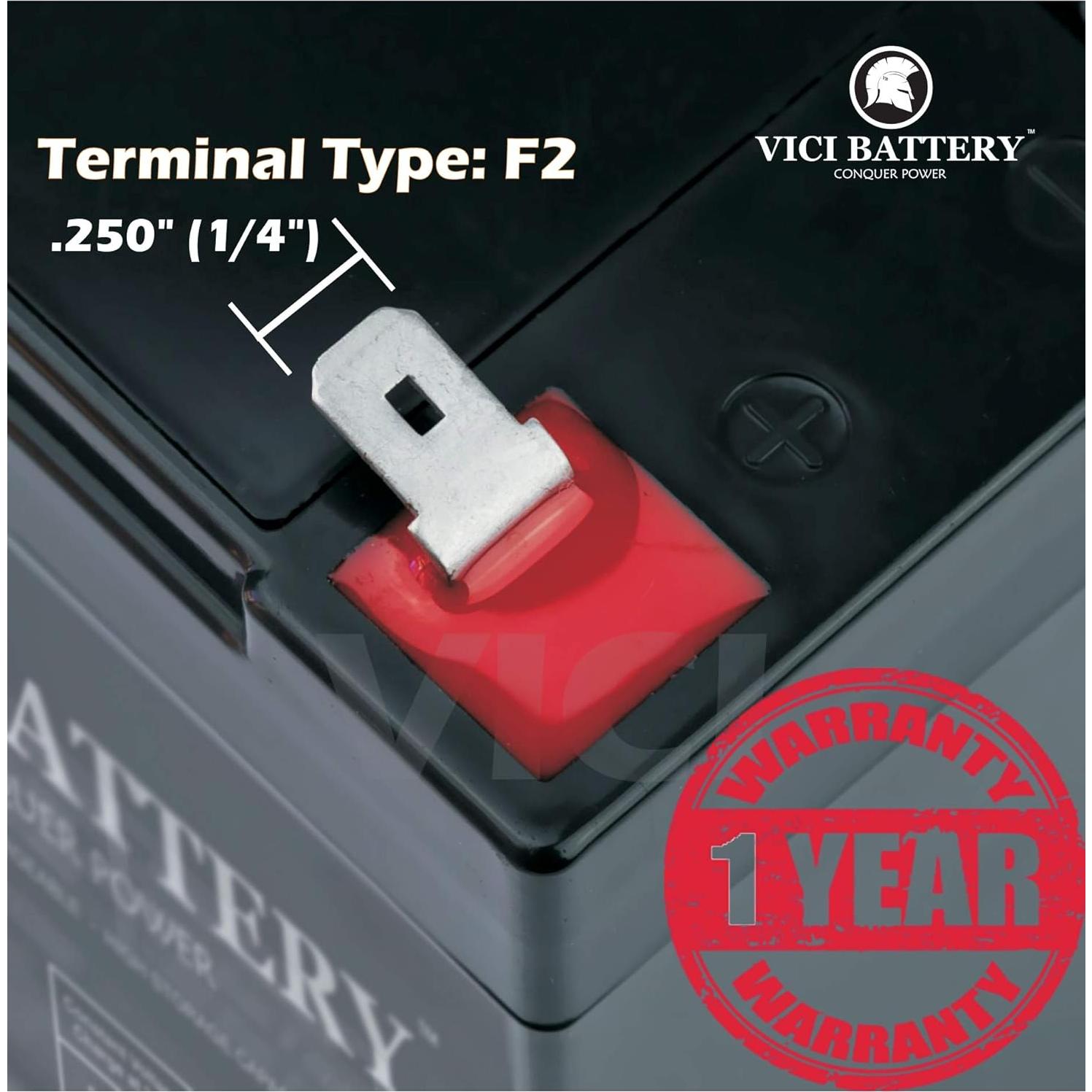 Batería VICI 12V 12AH para scooter GoGo Pride - Paquete de 2