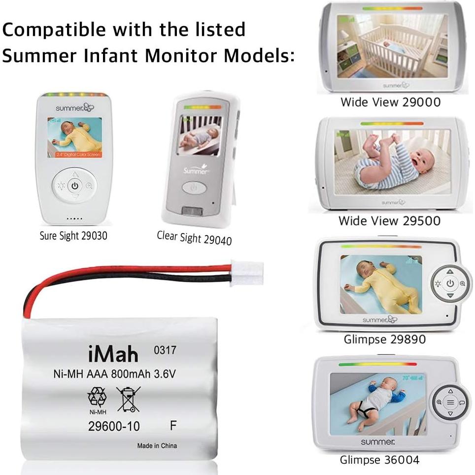Batería Ni-MH iMah B26 29600-10 para Monitor de Bebé Summer Infant