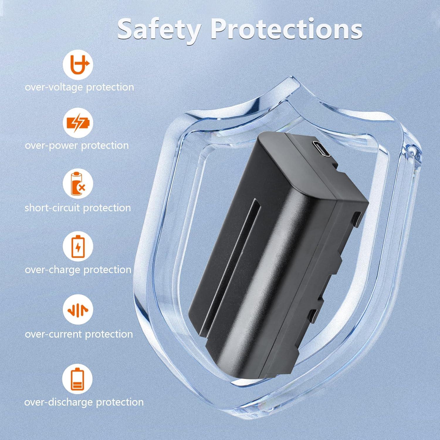 Batería Recargable NP-F550 VILTROX 2200mAh Paquete de 2