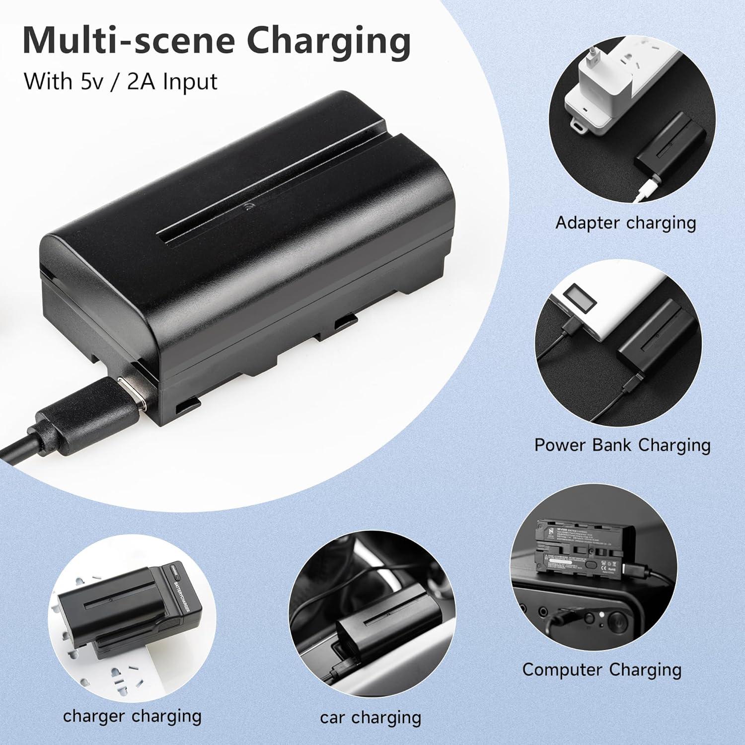 Batería Recargable NP-F550 VILTROX 2200mAh Paquete de 2