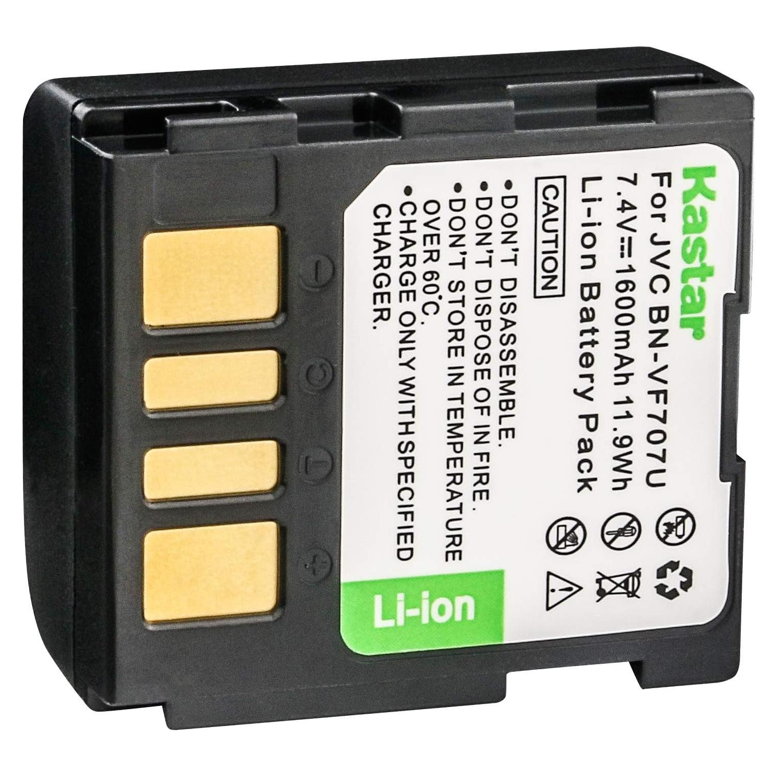 Batería de Reemplazo Kastar para JVC BN-VF707 1600mAh 7.4V