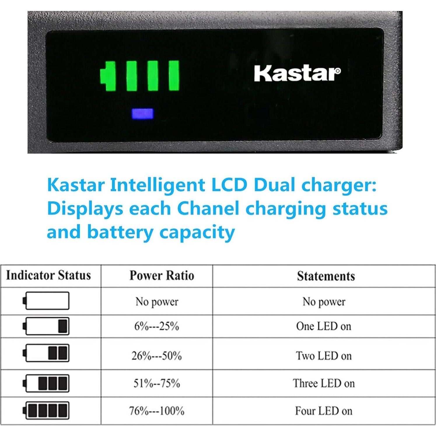 Batería y Cargador USB Kastar para Panasonic 6V 2100mAh