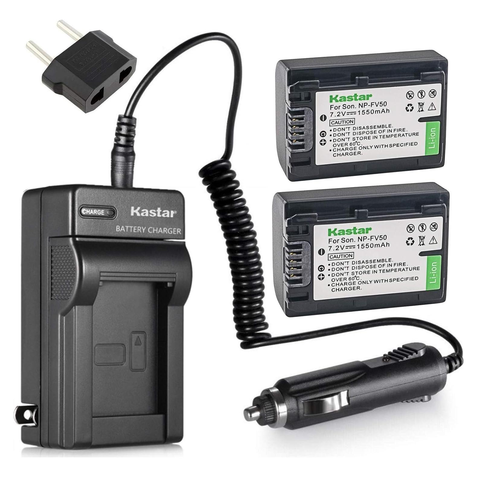 Kastar Batería y Cargador para Sony NP-FV30 FV50 FV70