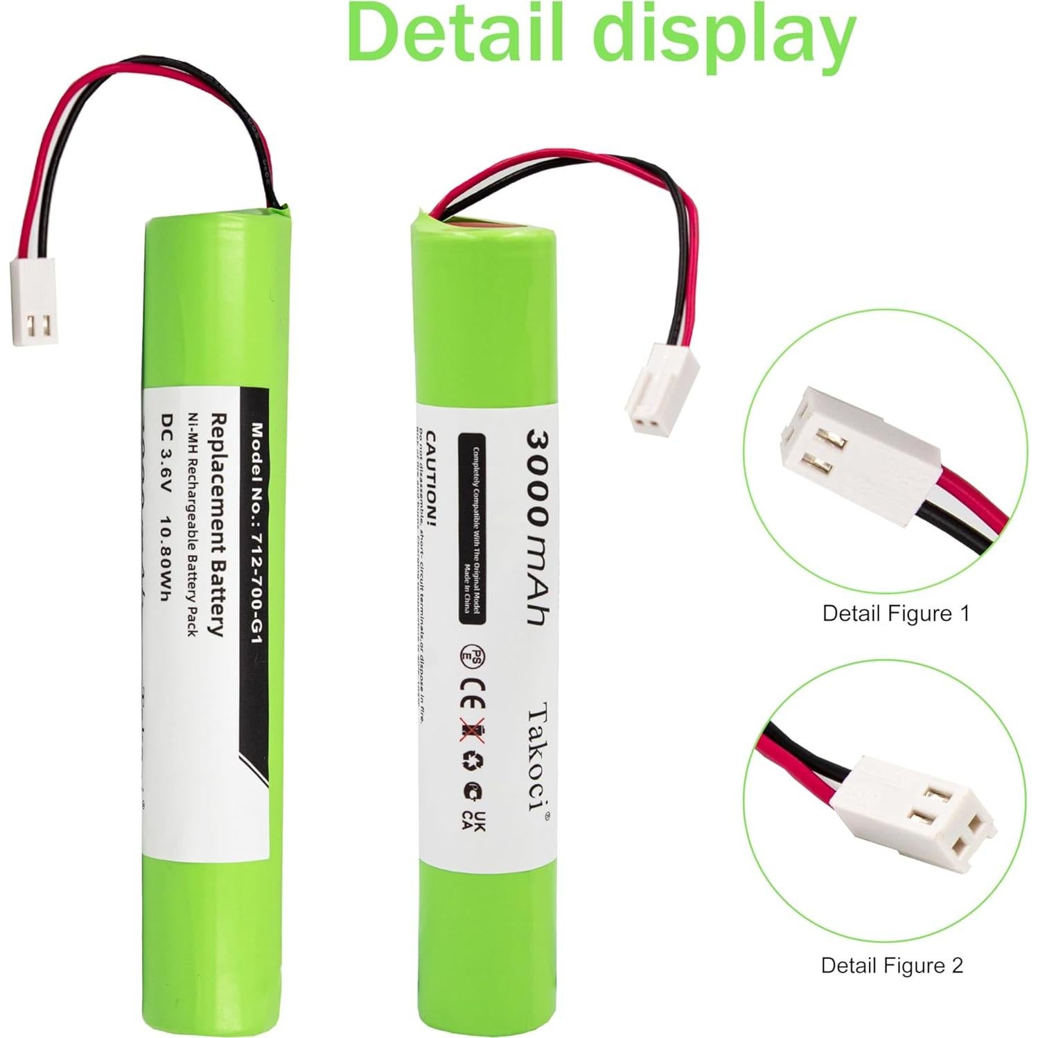 Batería 712-700-G1 Compatible D-TEK Select 3.6V 3000mAh