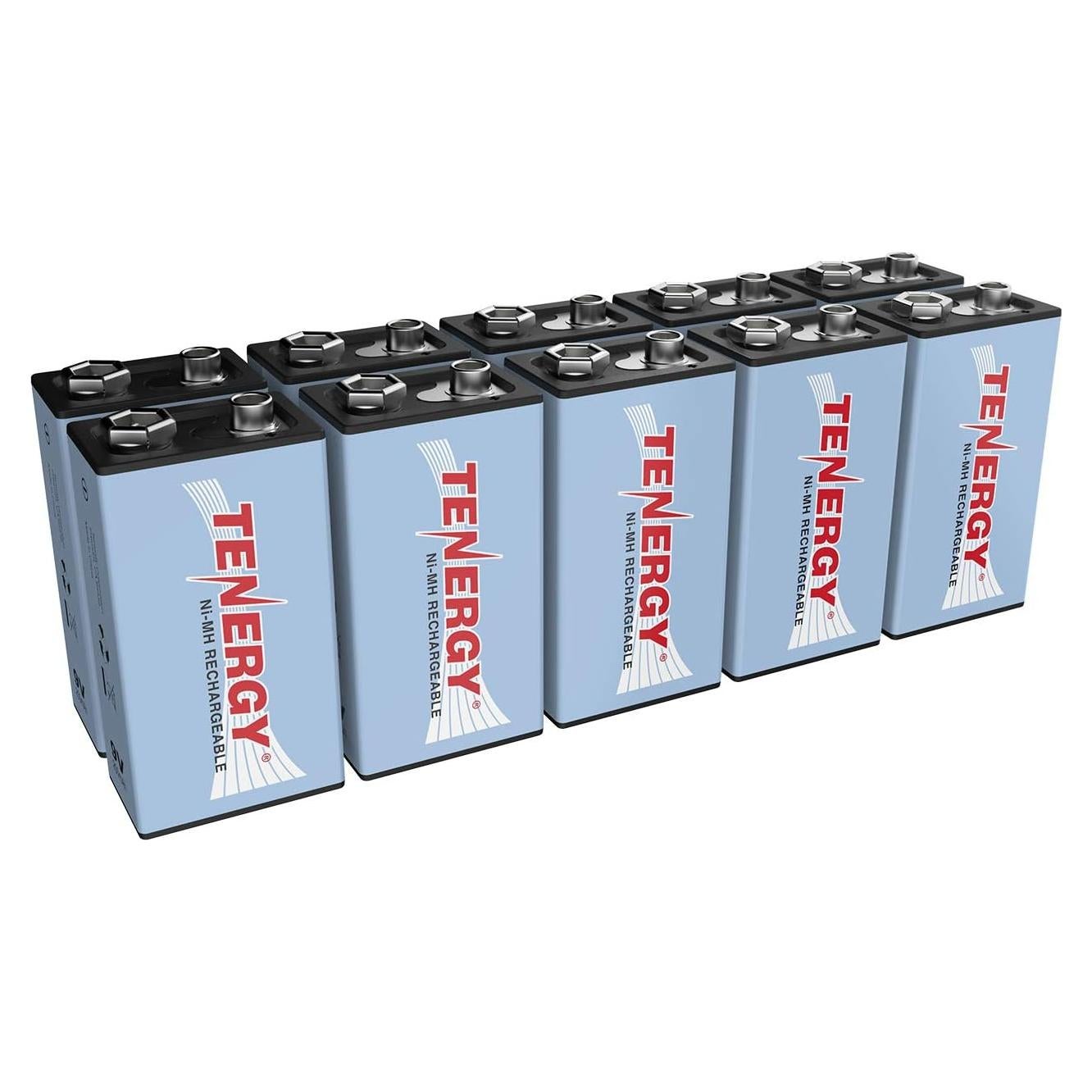 Baterías Recargables 9V Tenergy 250mAh Paquete de 10