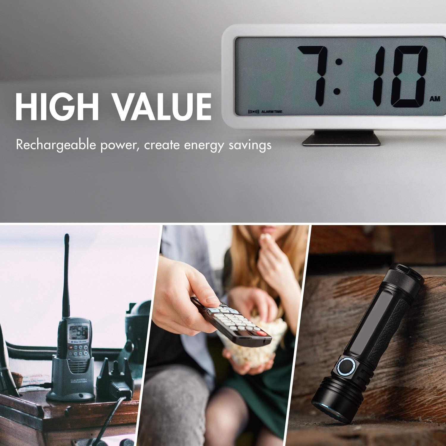 Baterías Recargables 9V Tenergy 250mAh Paquete de 10