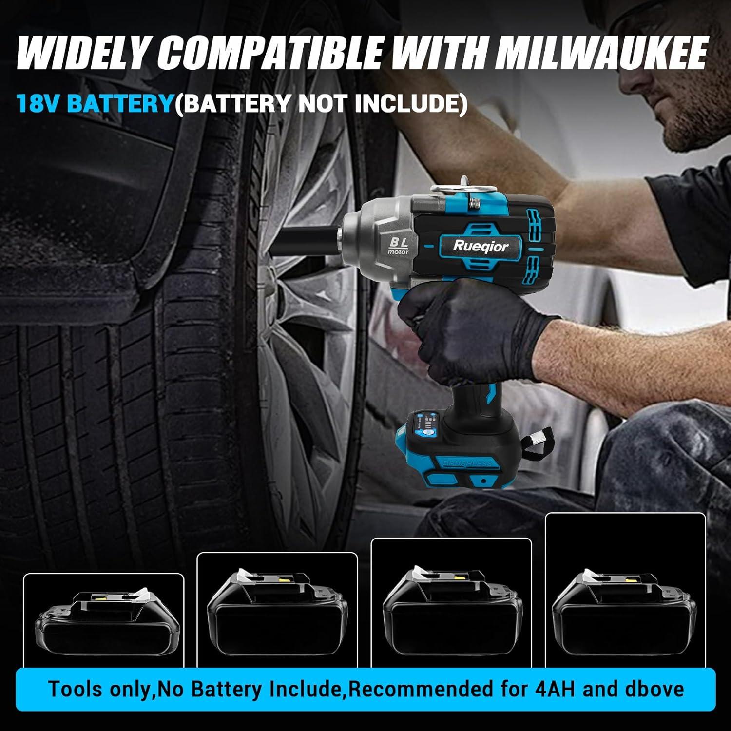 Llave de impacto inalámbrica 1/2" Makita 18V 1360N.m 4 modos