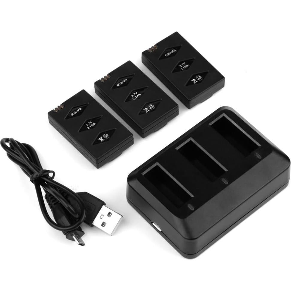 Batería de Reemplazo D&F 3x660mAh con Cargador para Parrot MiniDrones