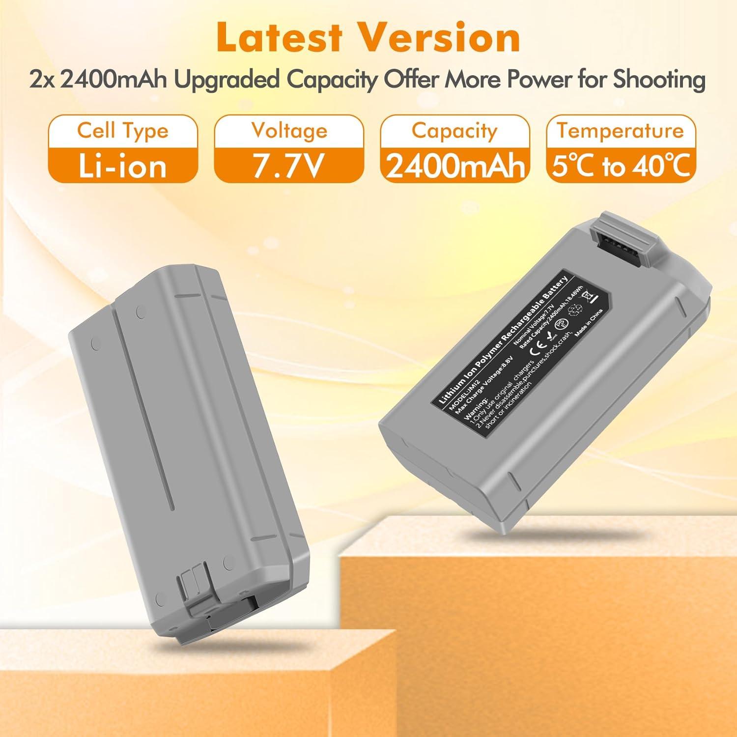 Batería de Vuelo Inteligente JHTC Mini 2 - 2 Unidades 2400mAh