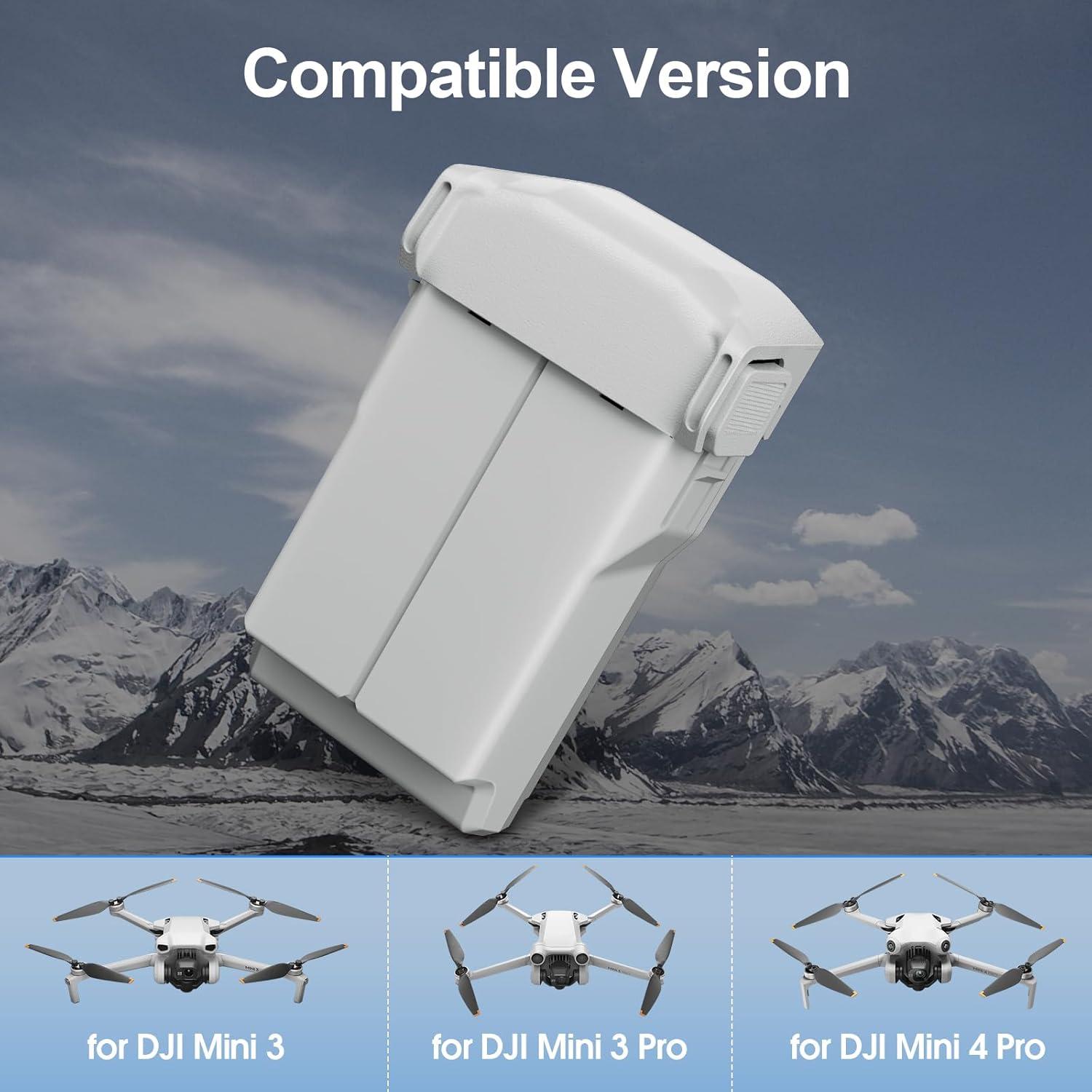 Batería Plus MVMOD para DJI Mini 3/4 Pro - 3850mAh, 2 Pzas