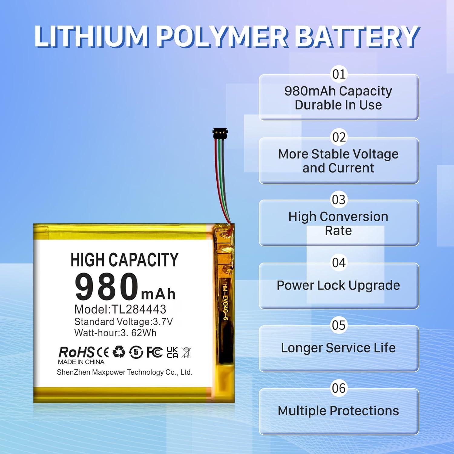 Batería TL284443 de Reemplazo para Termostato Nest 2ª y 3ª Gen