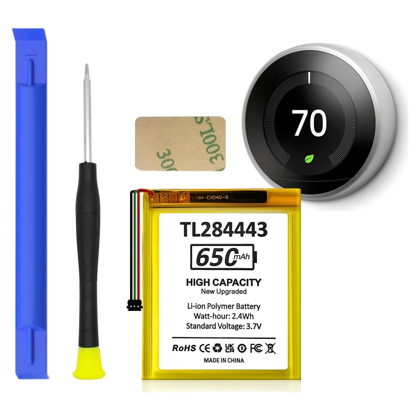 Batería TL284443 HUAENG 650mAh para Termostato Nest 2ª 3ª Gen