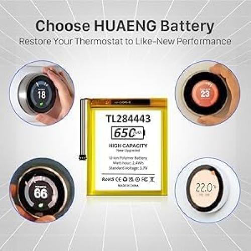 Batería TL284443 HUAENG 650mAh para Termostato Nest 2ª 3ª Gen