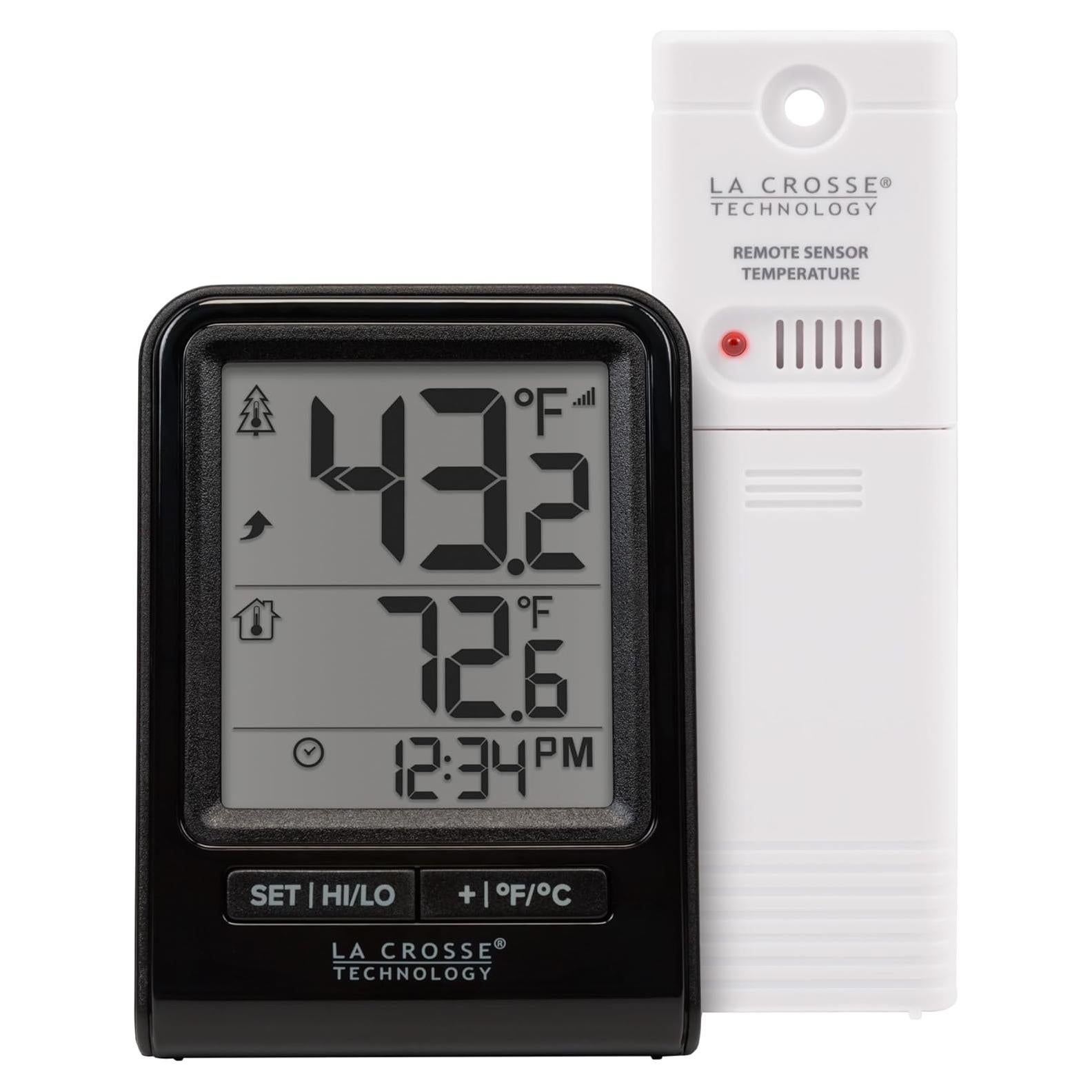 Termómetro Digital Inalámbrico La Crosse Technology Negro