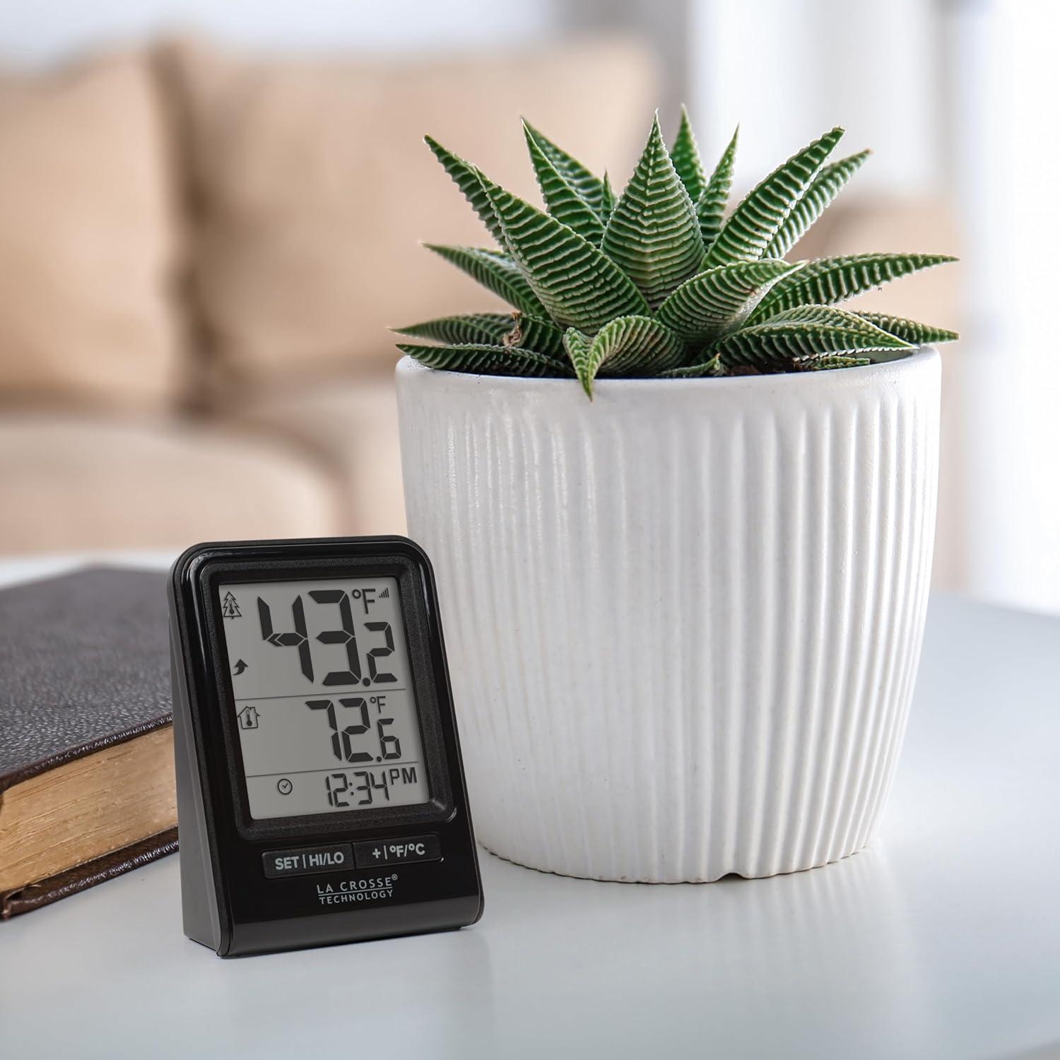 Termómetro Digital Inalámbrico La Crosse Technology Negro
