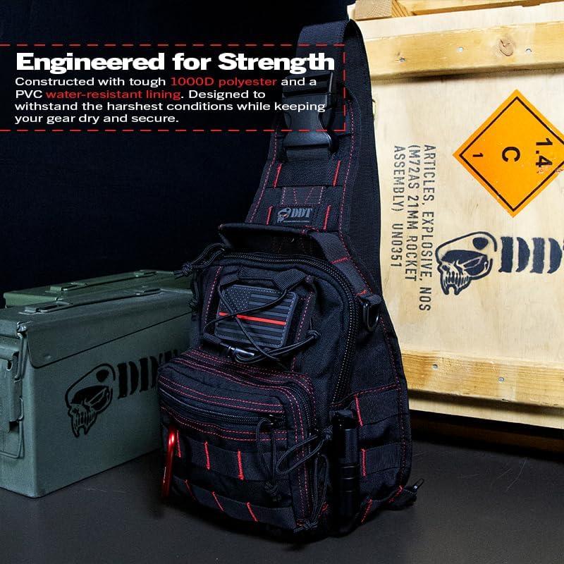 Bolsa Táctica DDT Night Stalker Pequeña 8L Color Bloodline