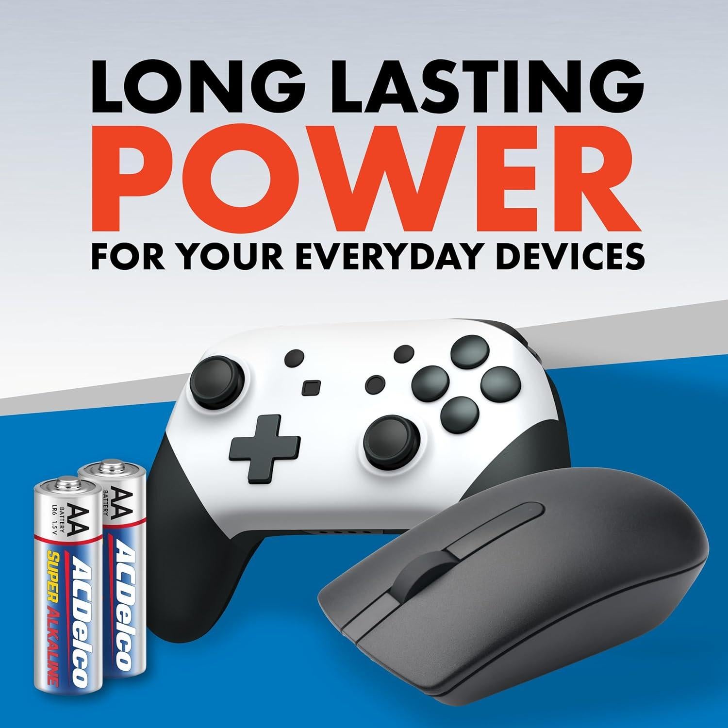 Baterías AA Alcalinas ACDelco 40 Piezas 1.5V Potencia Duradera