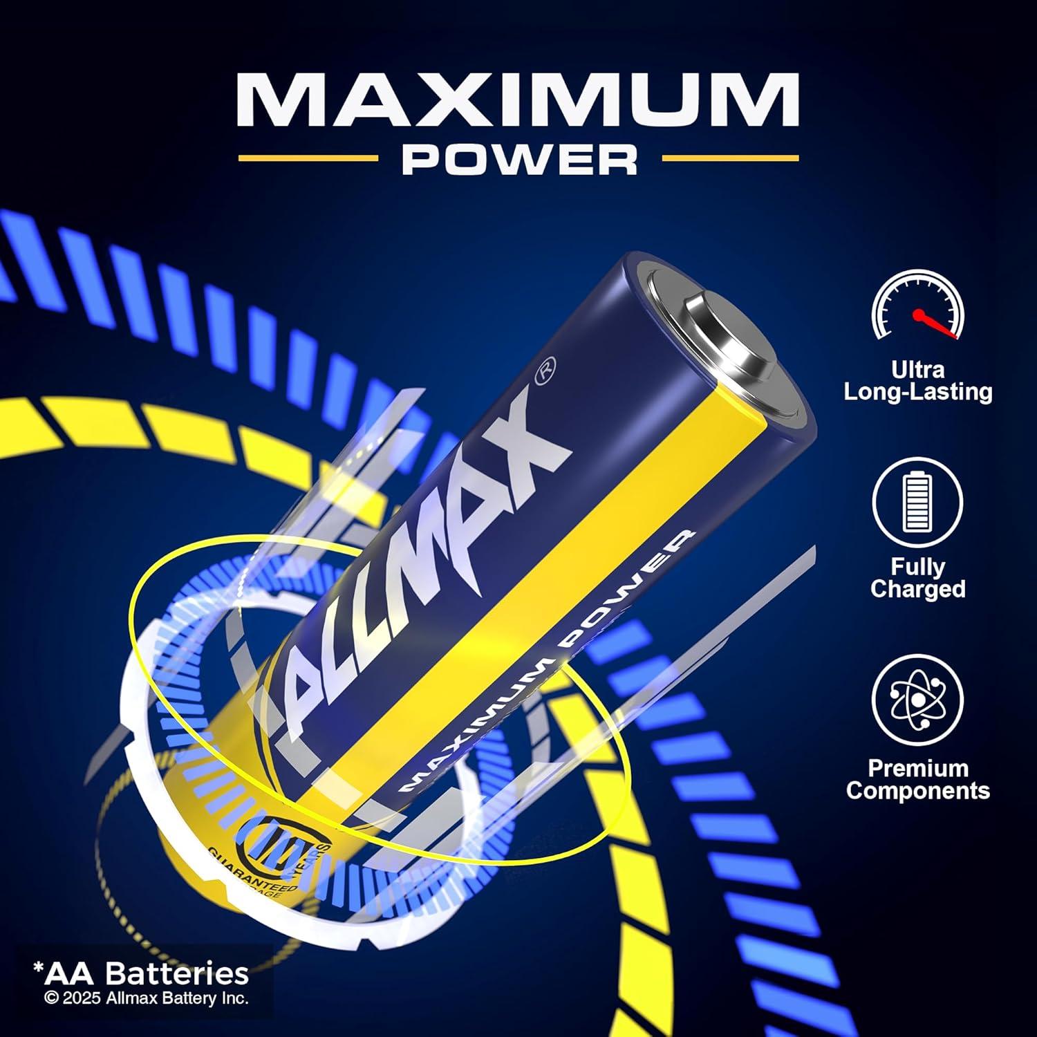 Baterías Alcalinas AA Allmax 100 Unidades Ultra Duraderas