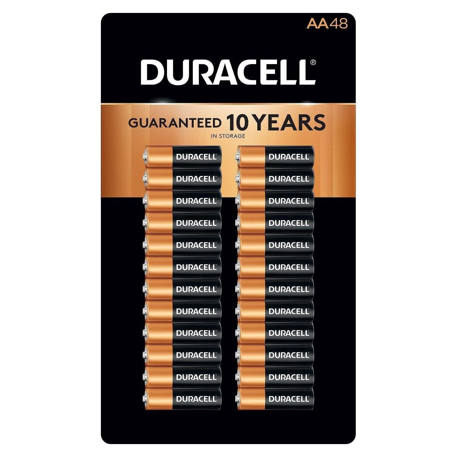 Baterías Alcalinas Duracell Coppertop AA - 48 Unidades