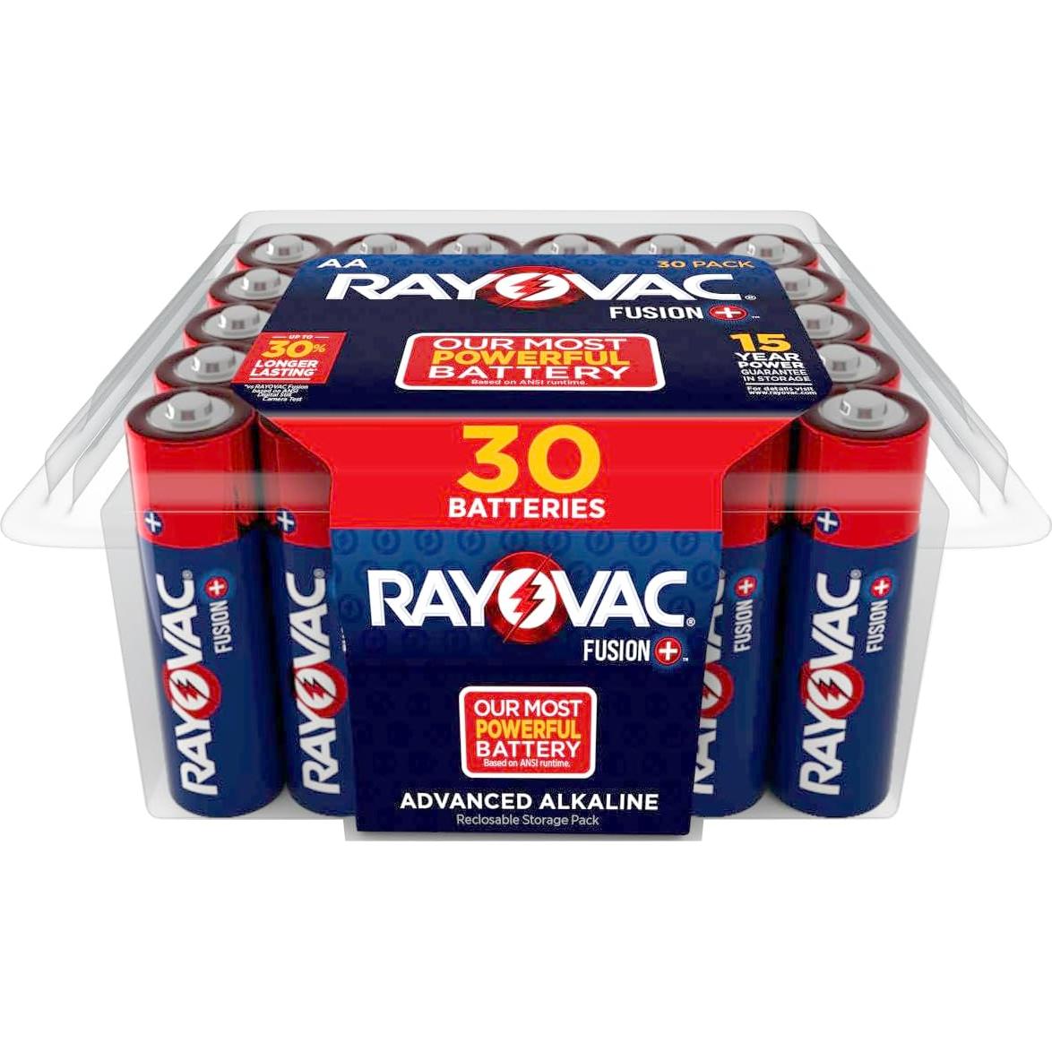 Baterías Alcalinas AA Rayovac Fusion 30 Piezas - Alto Rendimiento