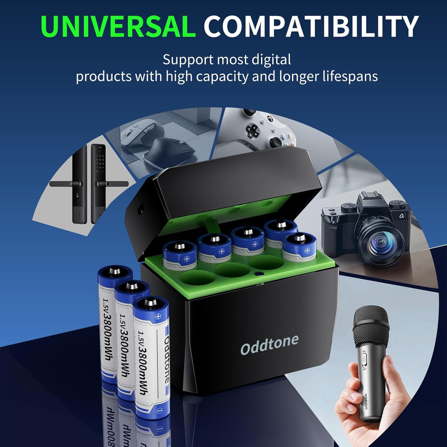 Baterías AA Recargables de Litio Zorunze 3800mWh 8 Pzas