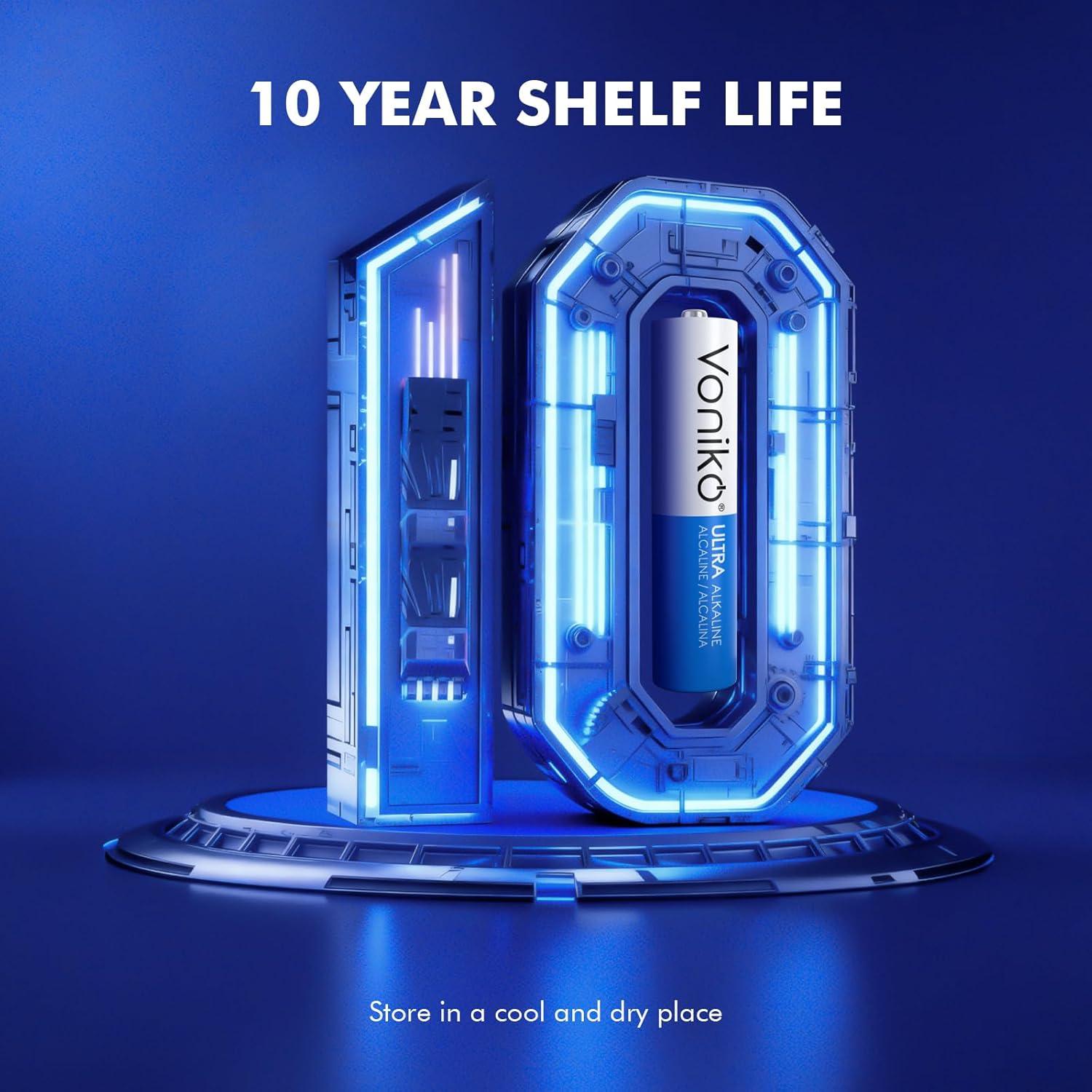 Baterías AAA Voniko Ultra 24 Piezas Alcalinas a Prueba de Fugas