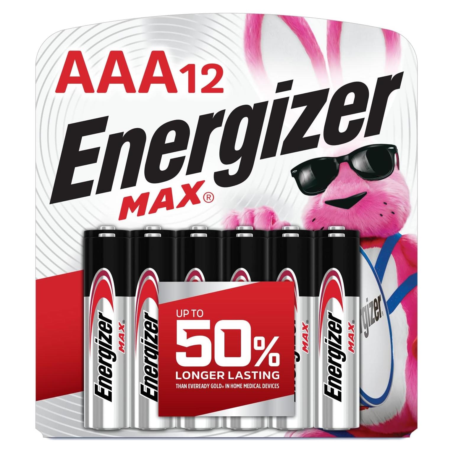 Baterías Alcalinas Energizer MAX AAA - Paquete de 12