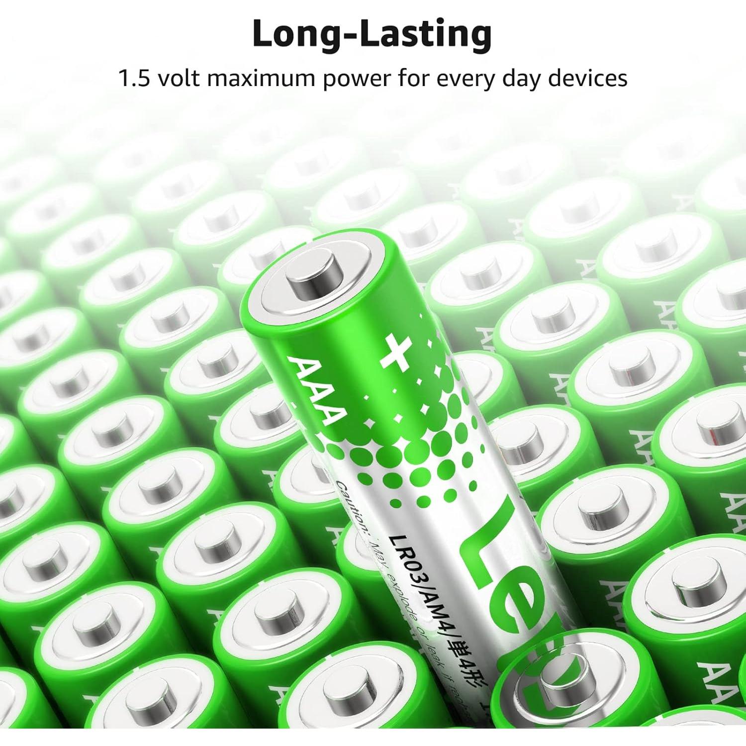 Baterías AAA Lepro Paquete de 24 - Alcalinas 1200mAh