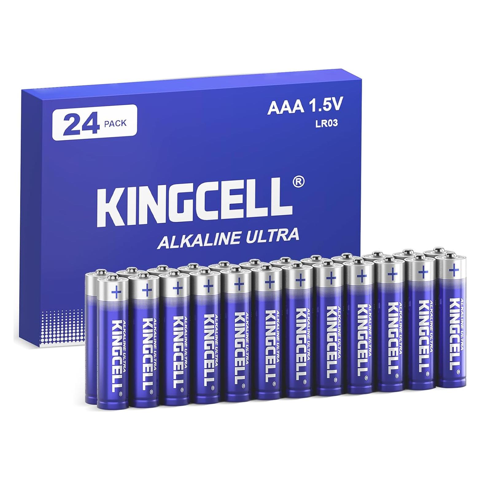 Baterías AAA KINGCELL Paquete de 24 Alcalinas Ultra Duraderas