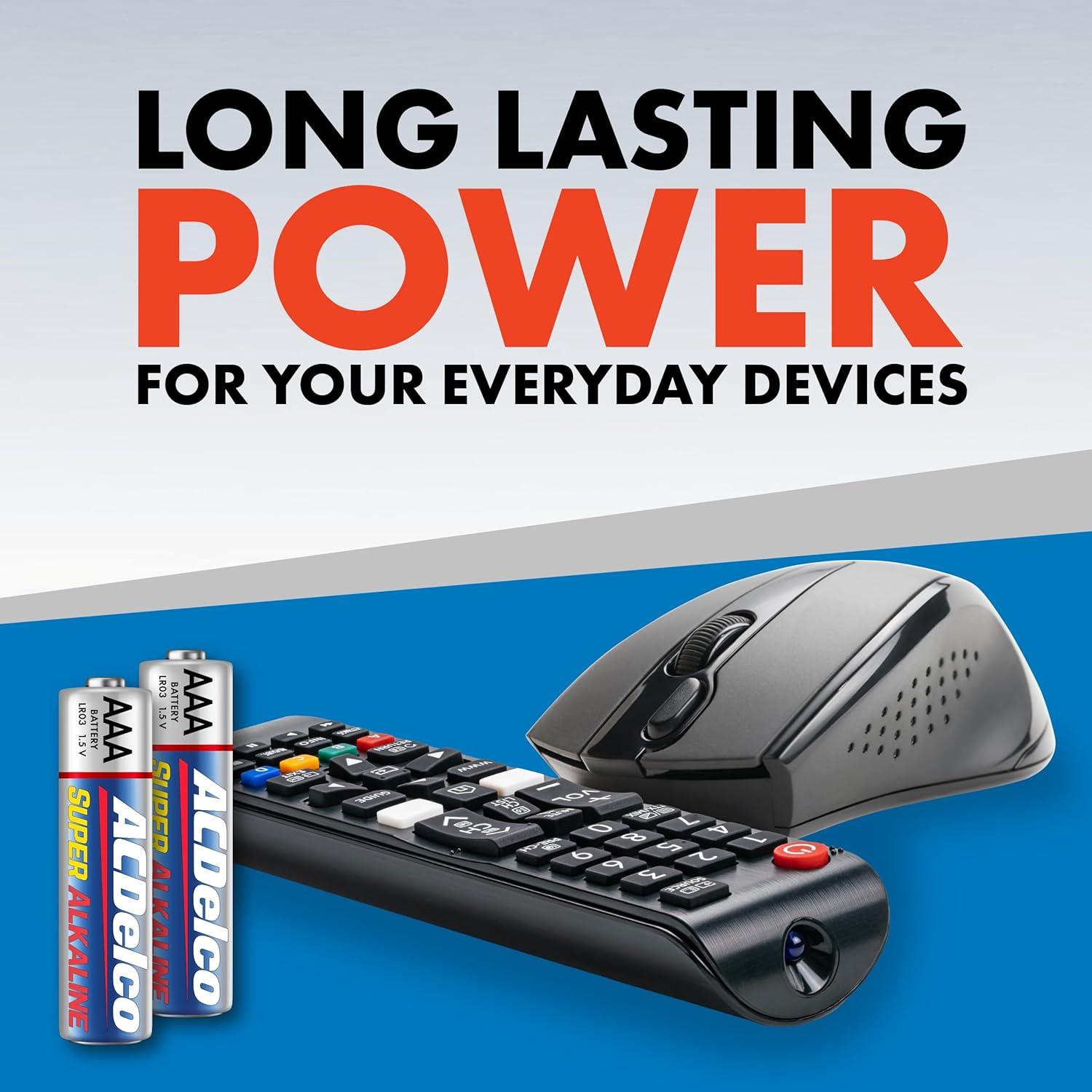 Pilas Alcalinas ACDelco AAA 24 Unidades 10 Años Duración