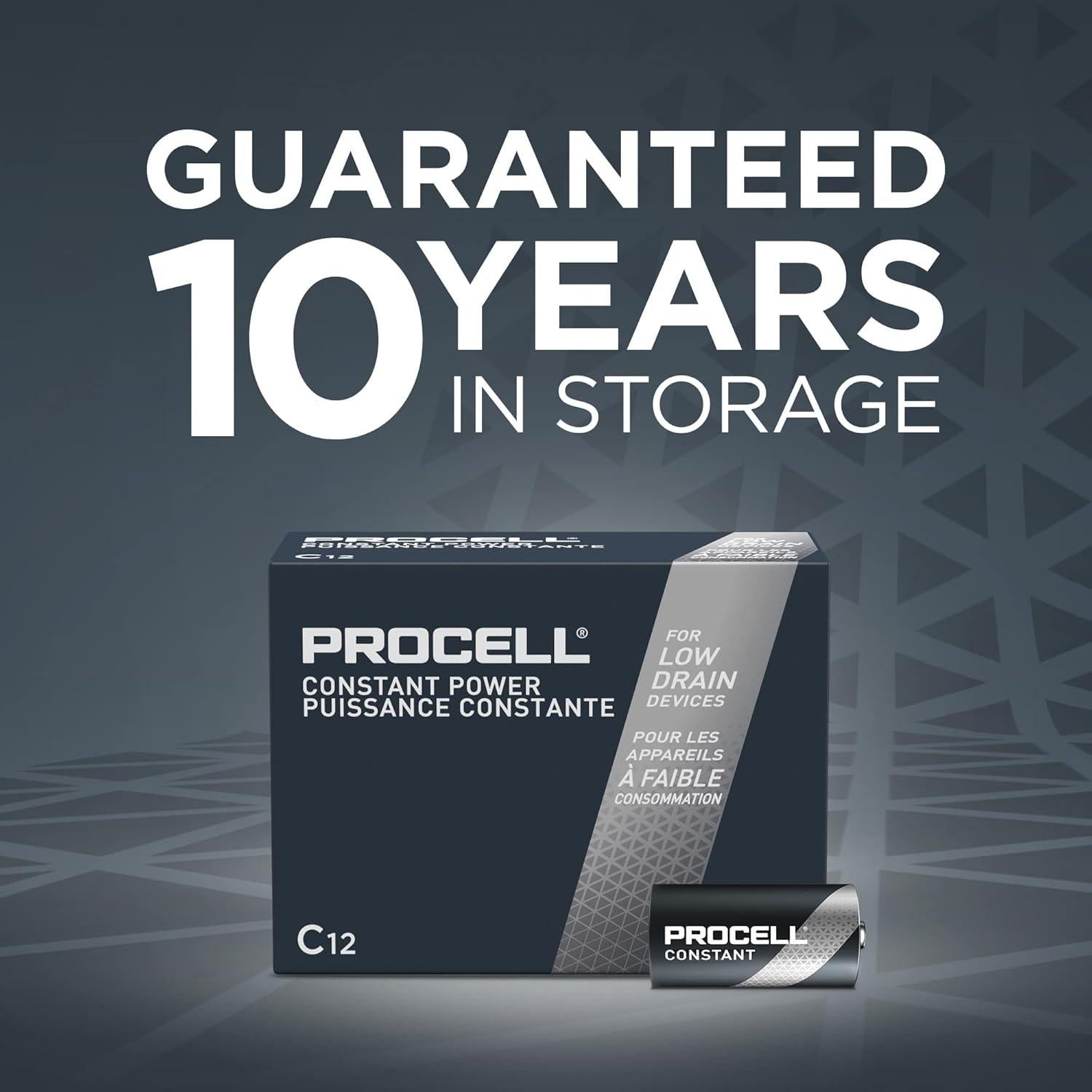 Baterías Alcalinas C PROCELL 1.5V - Paquete de 72 Unidades